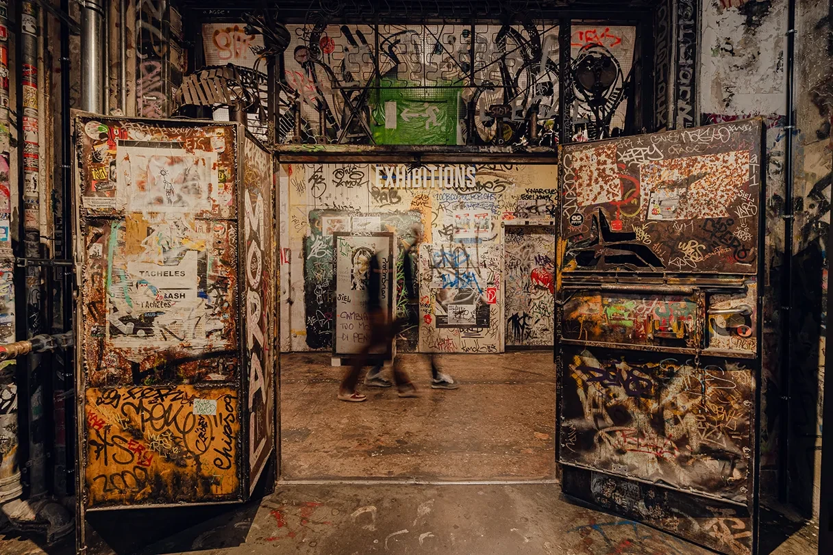 Colorful street art on a building, Berlin, Germany